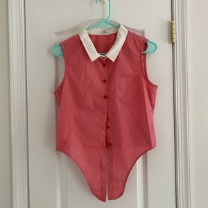 Vintage Gingham Tie-Up Top